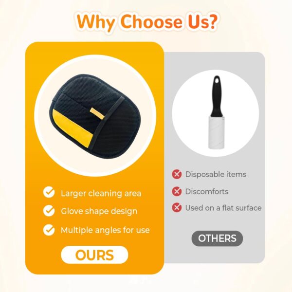 Pet Hair Remover, 2025 New Cat Dog Hair Remover, Cat Grooming Glove, Static Removal Gloves Pet Hair, Versatile Grooming Gloves for Washing, Deshedding (1) - Image 6
