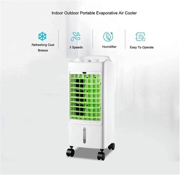 Portable Air Conditioner Cooler Air Conditioner Evaporative Coolers Portable Evaporative Air Fan Cooler And Humidifier With 5 L Watertank Whisper-Quiet Personal Indoor Cooler 2-I - Image 6