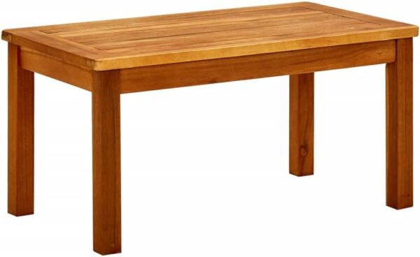 vidaXL Solid Acacia Wood Garden Coffee Table Outdoor Patio Terrance Backyard Furniture Wooden Durable Porch End Side Tea Couch Table - Image 2