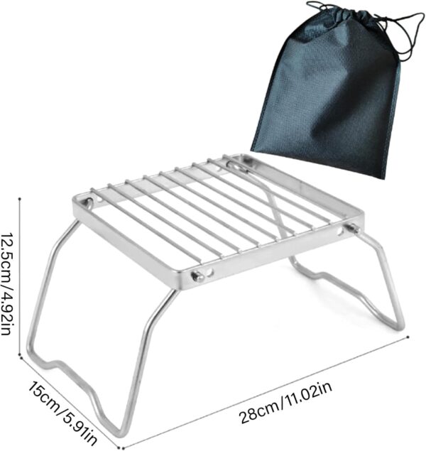 Folding Campfire Grills Stove Stand Stainless Steel Camping Fires Cooking Racks Grills Stove Stand For Outdoor Camping Hiking - Image 9