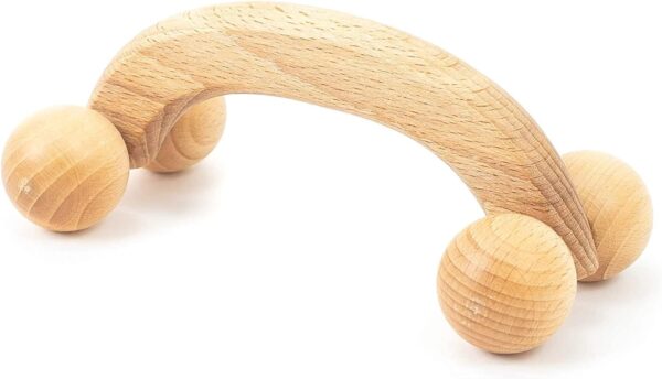 Tuuli Accessories Massage Muscle Roller Tool Massager for Back Neck Shoulder Arms Legs Body Wooden Balls 18 x 7 x 6 cm - Image 2