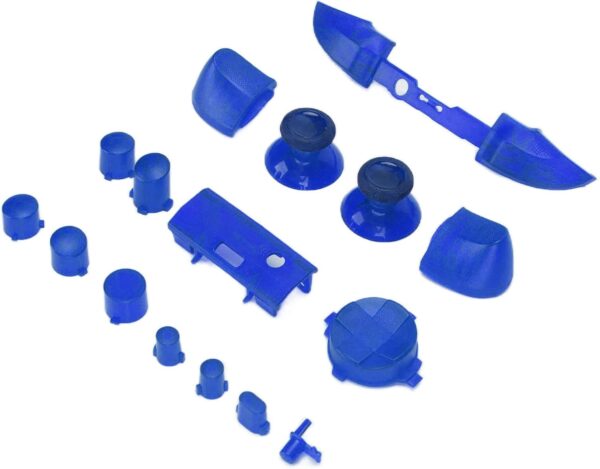 ASHATA Replacement Full Buttons Kit for Xbox, Full Trigger Module Set RT LT RB LB ABXY Buttons Game Controller Button Accessory Set, for Series X for Series S gamepad(Transparent blue) - Image 7