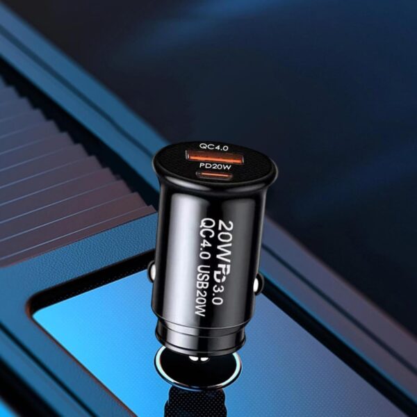 QC 4.0 Car Phone Charger USB C Car Charger [USBC 20W+USBA 20W] PD3.0 12V USB Socket Fast Charge [Metal] Cigarette Lighter USB Car Charger Adapter for iPhone 16 Pro Max Samsung iPad Pro - Image 7