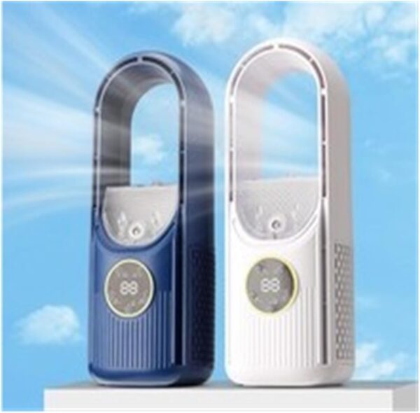 Rechargeable Portable Mini Air Conditioner - Evaporative Air Cooler for Personal Use, Ideal for Desktop(Blue) - Image 6