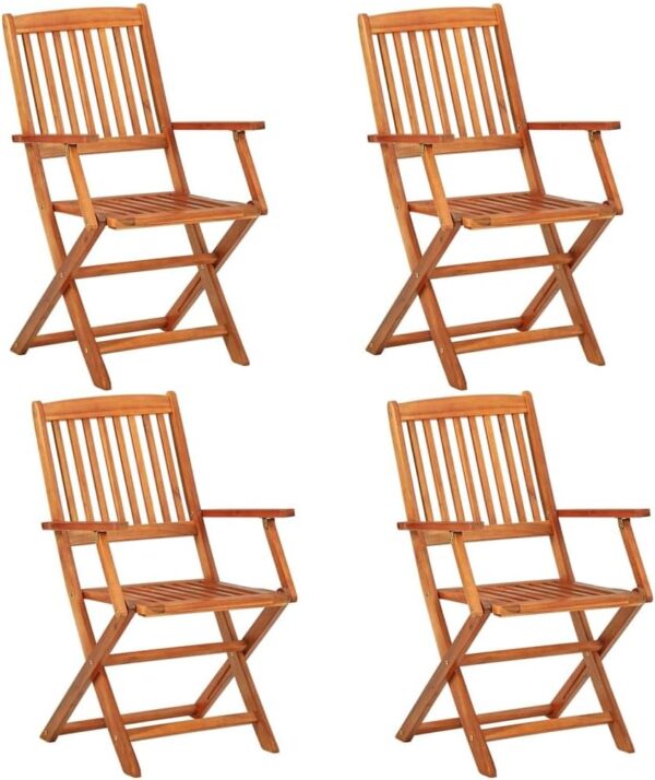 NQJIBUE Item-13 Piece Garden Dining Set 280x90x75 cm Solid Wood Acacia,Outdoor Outdoor Furniture Sets - Image 4