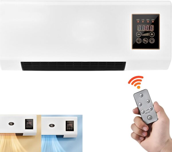 Wall Mounted Cooling Heating AC Unit - Portable Air Conditioner 2000W with Remote Control for Home Office Bedroom, Intelligent Timing Feature - Image 3