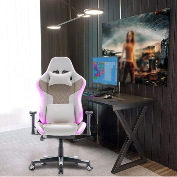 HUIQC Gaming Chair Ergonomic Computer Chairs with 4D Adjustable Armrest,Built-in Bluetooth Speaker,Comfortable Sedentary Racing Style Office Chair - Image 9