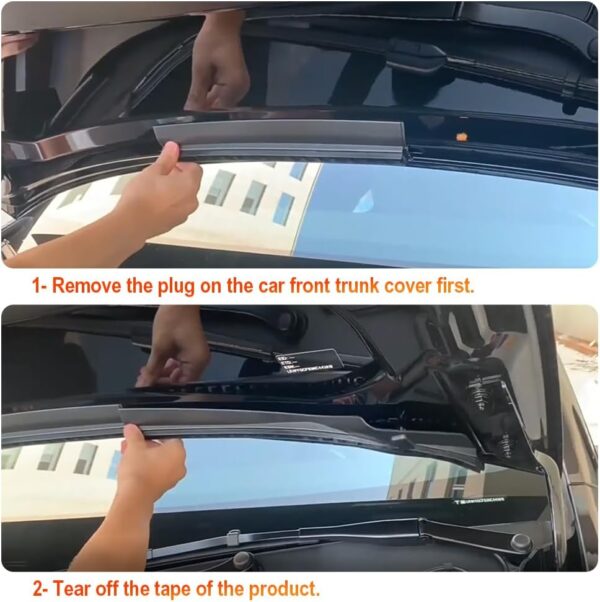 NITOYO Front Trunk Hood Rubber Seal Water Retaining Strip Fit for Tesla Model 3 2020 2021 2022 2023 Vent Protector Guard for Tesla Accessories (Model 3) - Image 4