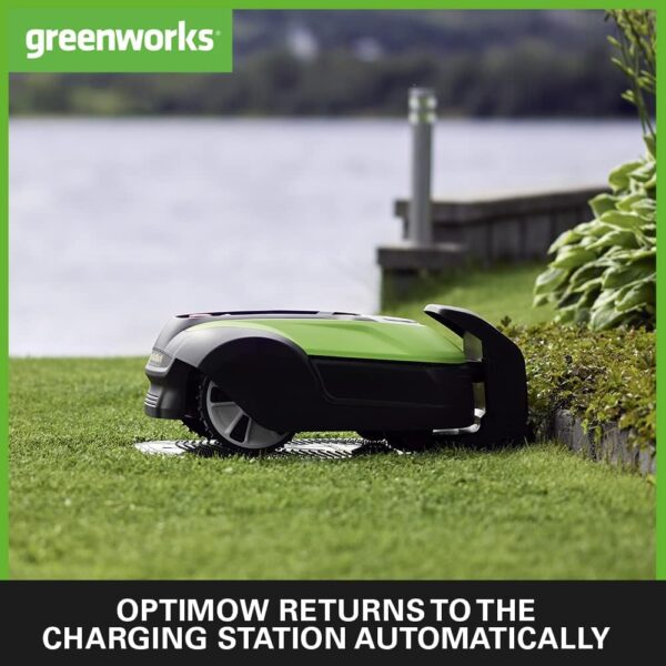 Greenworks Optimow S Robot Lawnmower for Lawns up to 300m2 with 30% Slope, Ultra Quiet, Bluetooth App Controlled, Easy to Set Up, Advanced Safety Features, Theft Protected, 3 Year Guarantee - Image 9