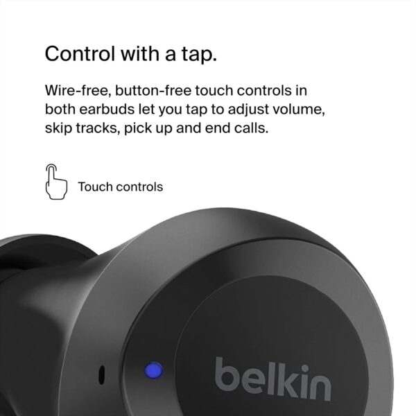 Belkin SoundForm Bolt True Wireless Earbuds, Wireless earphones with up to 28H of battery life and Mono Mode, IPX4 sweat and water resistance, Bluetooth headphones with mic for iPhone, Galaxy and more - Image 8