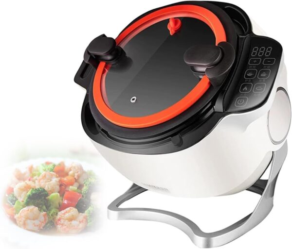 Commercial Cooking Machine,Drum Fully Automatic Intelligent Cooking Robot,Adjustable Speeds 360°Rotate,Non-Stick Pans Are Easy To Clean - Image 2