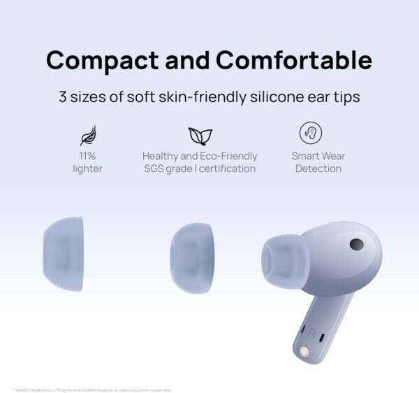 HUAWEI FreeBuds 5i Wireless Headphones, TWS Bluetooth Headphones, Hi-Res Sound, Multi-Mode Noise Cancellation, 28 Hour Battery Life, Compatible with Android/iOS/Window，Nebula Black - Image 5