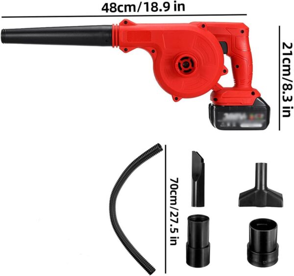 OZBME Blowers 2-in-1 Electric Leaf Blowers & Vacuums, Lightweight Garden Blower with 2x 21V Batteries and Charger, multiple working, for Snow/Patio/Deck/Garden Cleaning/Garage Dusting - Image 8