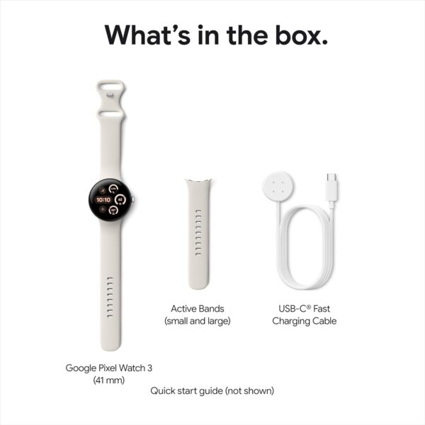 Google Pixel Watch 3 (41 mm) – Android smartwatch with heart rate tracking, advanced running from Fitbit, fitness insights, 24-hour battery – Matte Black Aluminium Case – Obsidian band – Wi-Fi - Image 12
