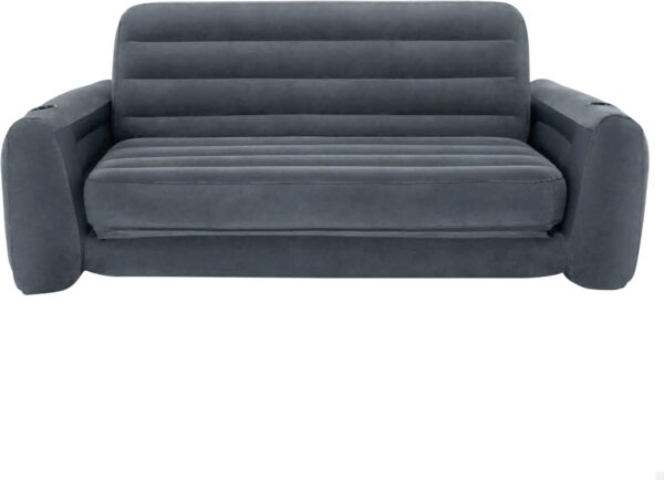 Intex Queen Size Pull-Out Inflatable camping sofa bed Sleep Away Futon Couch with 3 quick inflation and deflation valves, ‎203.2 x 231.14 x 66.04 cm, Charcoal grey - Image 7