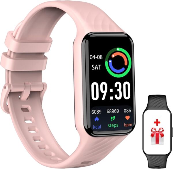 Smart Watch for Women,Fitness Watch with Heart Rate/Blood Oxygen Sleep Monitor,5ATM Waterproof Step Counter Watch with 24 Sport Modes,1.47'' Touch Screen Smartwatches for Android iOS - Upgrade - Image 2