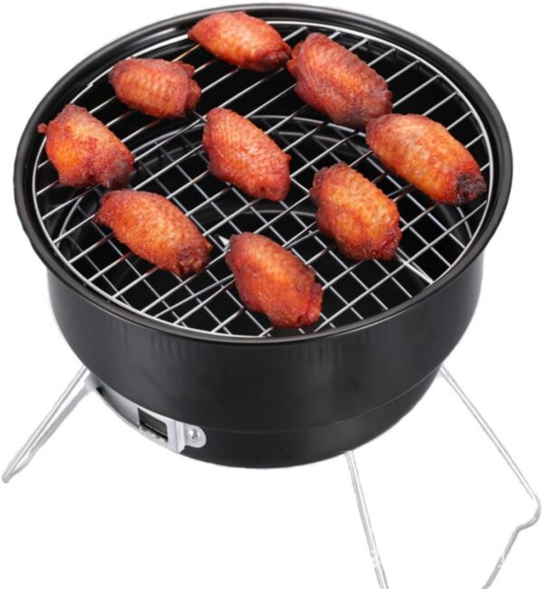 KUNANG Charcoal Barbecue Grill, Barbecue Charcoal Grill Stainless Steel,Portable Camping Grill Stove, Tabletop Smoker Grill - Image 7