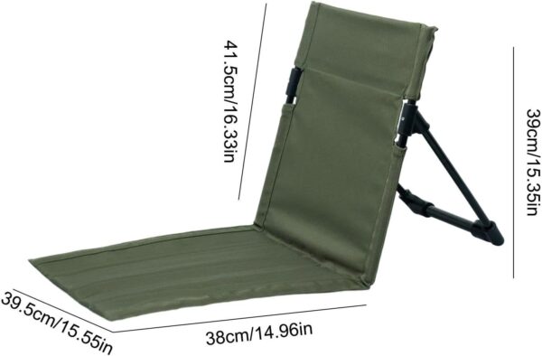 Legless Beach Chair - Portable Sand Chair, Lightweight Foldable Seat | Travel Integrated Backrest Chair, Comfortable Low Profile Chair for Camping, Outdoor Events, and Relaxing on The Beach - Image 4