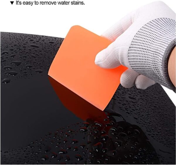 EastVita 3pcs PPF Squeegee Anti-scratch TPU Coating Scraper Soft Silicone Rubber Scraper for Car Vinyl Paint Protection Film Installation Tool, Window Tint Windshield Glass Cleaning Squeegee Tool - Image 5