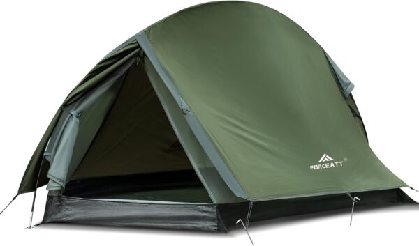 Forceatt Tent, 1/2 Person Two Doors Camping Tent, Ultralight Waterproof 1-2 Man Tent,Quick To Set Up,Portable,for Camping,Motorcycle Travel, Backpacking - Image 2