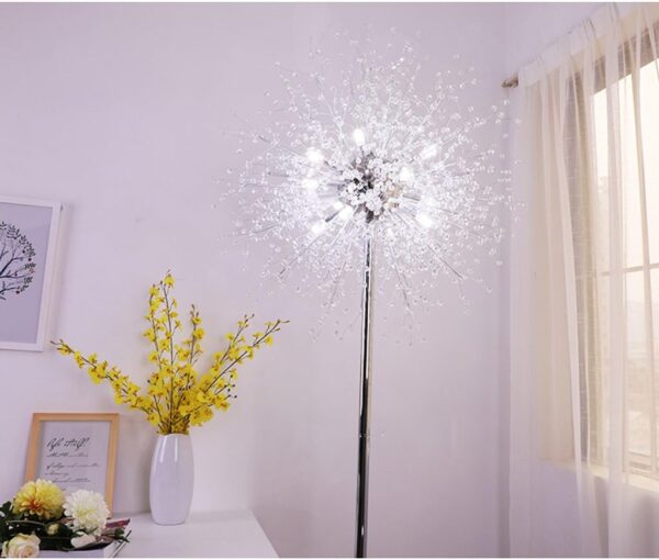 Standing lamp Floor Lamps Imitate Crystal LED Modern Metal Firework Floor Lamp, White, 36W Tall Standing Pole Light (Color : White Light) - Image 4