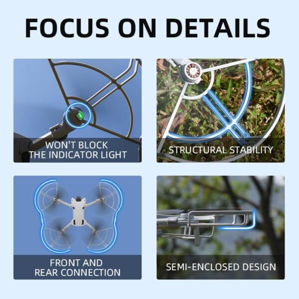 Drone Propeller Guard For DJI MINI 4 PRO, Paddle Protector Bumper Ring Protective Ring for DJI Mini 4 Pro Accessories - Image 6