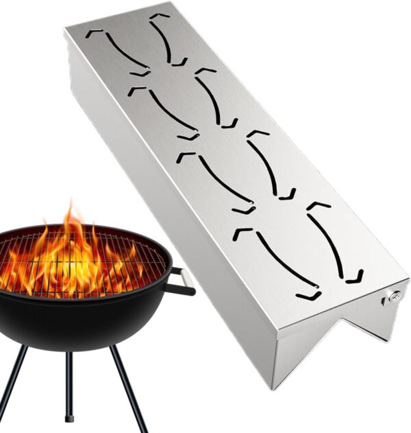 Wood Chip Box, Wood Chips Box - Stainless Steel Smokers Box - Stainless Steel BBQ Accessories with Practical Hinge Lid, Add Flavor to b - Image 10