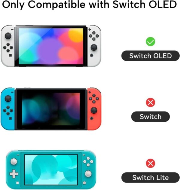GeekShare Protective Case Slim Cover Case Compatible with Switch OLED and JC Handle - Shock-Absorption and Anti-Scratch Skin Case for OLED Switch - Bunny Garden - Image 3