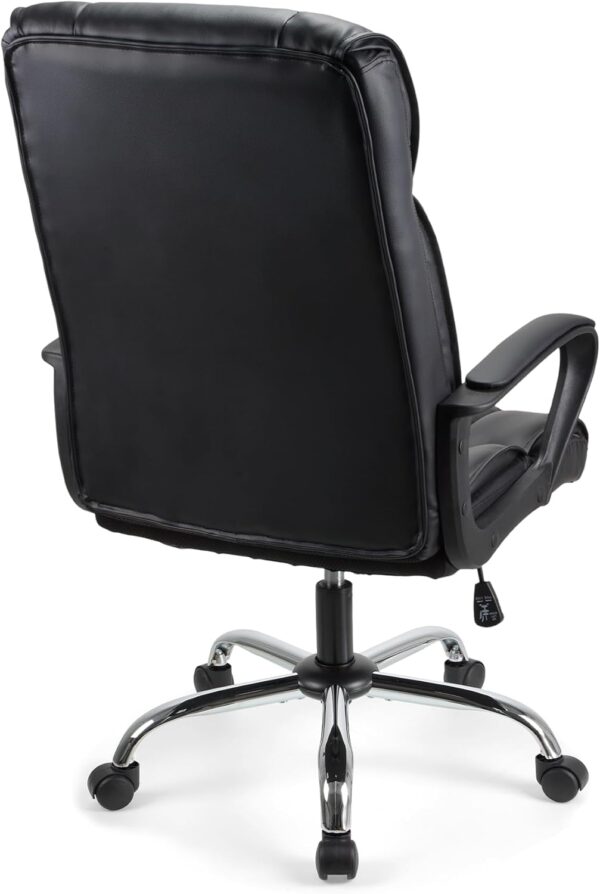 Play haha.Executive office seat with high back support padded armrests adjustable height tilt mechanism thick cushion ergonomic PU leather surface for home or workplace use - Image 7