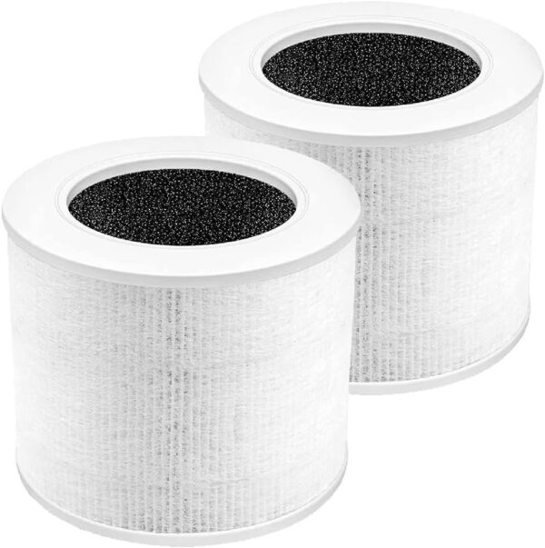 Replacement Air Purifier Filter Suitable For LEVOIT-Core Mini/Mini-RF HEPA 360-Degree Activated Carbon Filtration 2 Pack Sealed Filtration System Pet Dander-filter Smoke Filter Cooking Smell Filter - Image 2