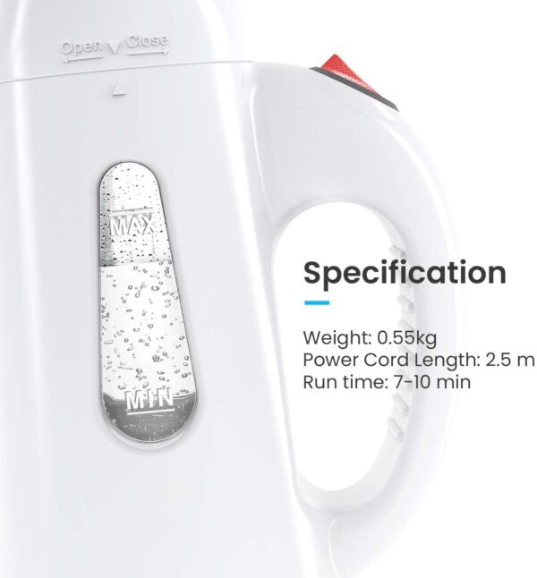 Pro Breeze® Garment Steamer 850 Watt. Compact and Portable Handheld Fabric Steamer with Ultra-Fast Heating Element and Travel Pouch - Image 10