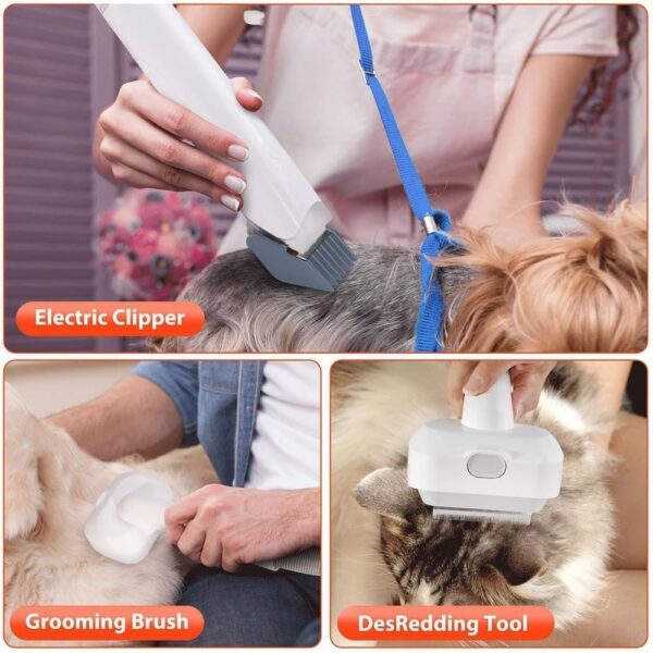 BANTASE Dog Grooming Kit With Vacuum, Dog Clippers, Suction 99% Pet Hair, Professional Pet Grooming Kit Proven Tools For Shedding Grooming, Cat Dog Grooming Vacuum Kit - Image 4