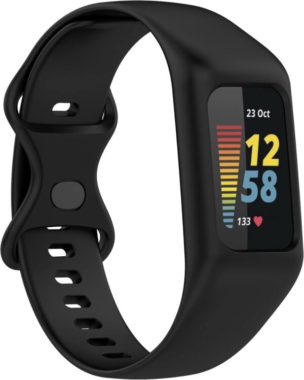 NEO+ Silicone Sport Band Compatible with Fitbit Charge 6/Charge 5 Band with Case for Soft Silicone Strap with Shatter-Resistant Protective for Charge 5/Charge 4/3 Advanced Fitness Tracker - Image 2