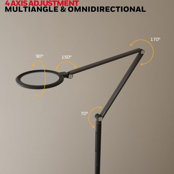 Honeywell LED Floor Lamp - F01BK Sunturalux™ Eye Caring Dimmable Standing Light with Remote,Bright Natural Daylight 5 Colors & 5 Brightness Adjustable Tall Lampara for Home Office Living Room Bedroom - Image 3