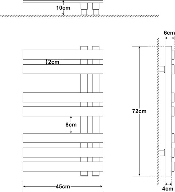 WiFi Smart Thermostat Towel Warmer, Heated Towel Rail for Home, Electric Radiator, Bathroom Heater - Image 7