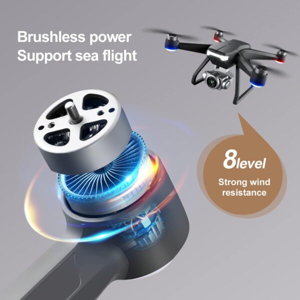 Foldable RC Quadcopter for Beginners, F11 Pro Mini Drones with cameras are for beginners with Camera, GPS Drones with cameras are for beginners with Dual Camera, Led Night Light, GPS/Optical - Image 6