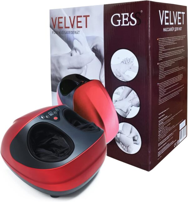 GESS Velvet Foot Massager Machine with Heat, Shiatsu Kneading Roller Massage with Heat, Feet Leg Deep Tissue Massage, Air Compression and Circulation - Image 7