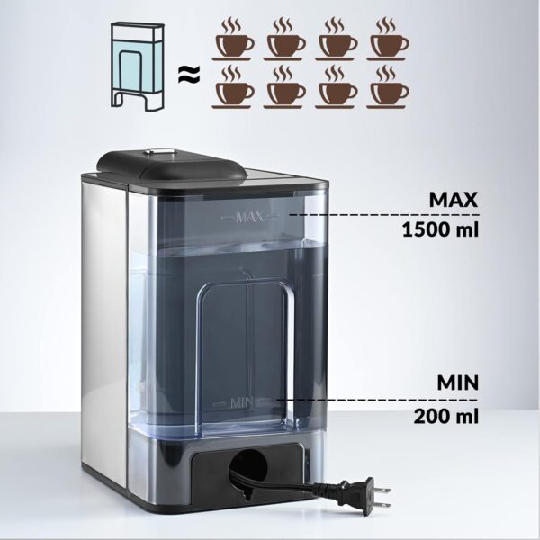 Mecity Coffee Maker 3 in 1 Single Serve Coffee Machine, Compatible with K cup Capsules, Instant Coffee Pot, Tea maker, 6,8,10 Oz Cup, Removable 50 Oz Water Reservoir, 120V 1150W - Image 7