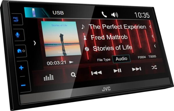 JVC KW-M785DBW Digital Media AV Receiver with Wireless CarPlay & Android Car (4 x 50 W, DAB+/FM, BT, 3 x Pre-Out 2.5 V, USB, iPod/iPhone Control) - Image 9
