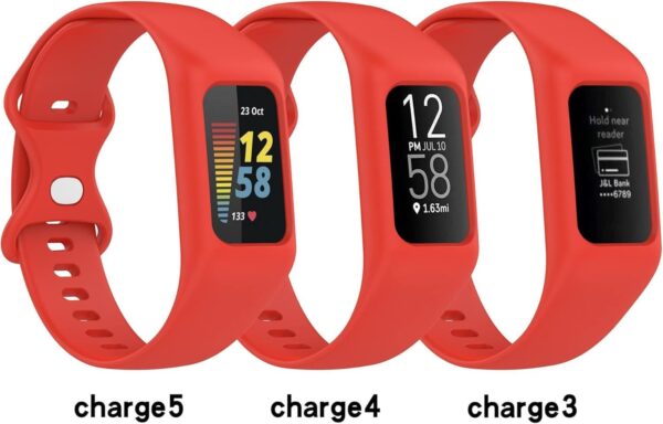 NEO+ Silicone Sport Band Compatible with Fitbit Charge 6/Charge 5 Band with Case for Soft Silicone Strap with Shatter-Resistant Protective for Charge 5/Charge 4/3 Advanced Fitness Tracker - Image 7
