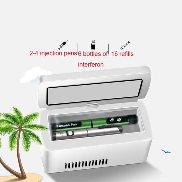 Travel Mini Insulin Refrigerator - Portable Smart Car Fridge/Cooler, Household/Dormitory Rechargeable Medicine Storage Box (2-18 ° C Temperature Control) - Image 6