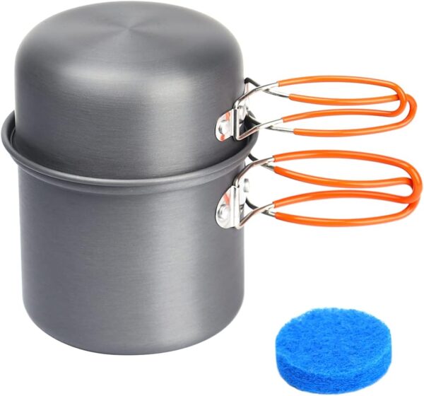 Fire-Maple Camping Pot Bowl Foldable Backpacking Cooking Set Pots for 1 Person 195g FMC-207 Ultralight Outdoor Single Cookware - Image 3