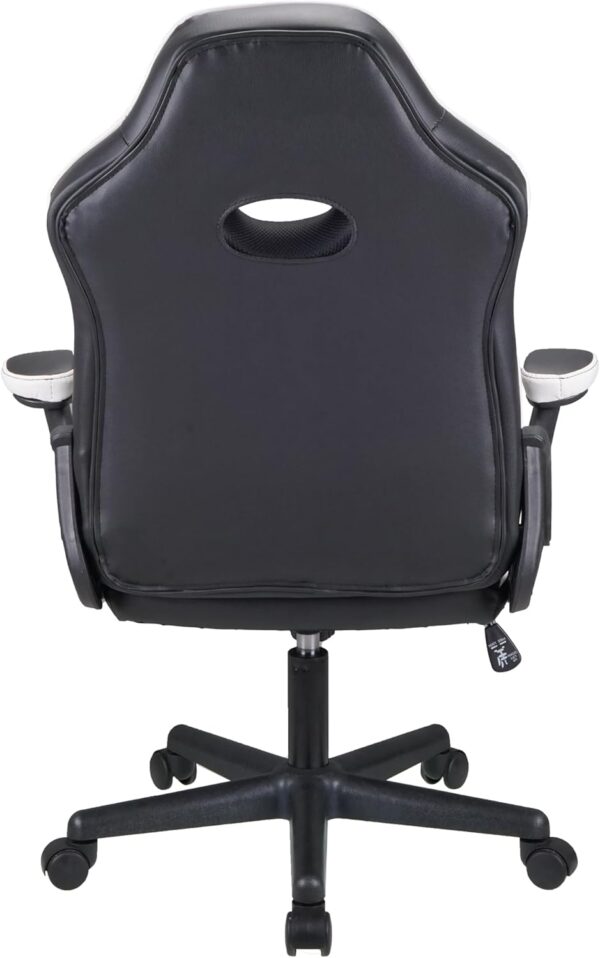 Play haha.Ergonomic high back seat with breathable mesh insert padded armrests tilt adjustment durable base lumbar support PU leather surface for gaming home or office use - Image 7