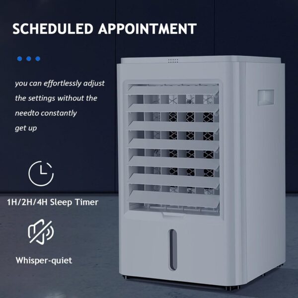 Cplsntaeam Air Cooler, 4L Portable Air Conditioner with 3 Wind Speeds and Timing Function, Evaporative Air Coolers Quiet Desktop Air Cooler Fan for Home Office Dorm Camping,12V - Image 7
