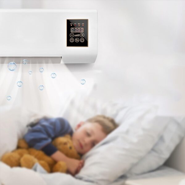 Wall Mounted Cooling Heating AC Unit - Portable Air Conditioner 2000W with Remote Control for Home Office Bedroom, Intelligent Timing Feature - Image 4