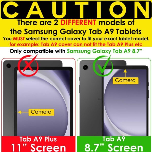 TECHGEAR Bumper Case fits Samsung Galaxy Tab A9 8.7" 2023 (SM-X110 / SM-X115) Rugged Shockproof Soft Silicone Protective Easy Grip Anti-Slip Body Case with Screen Film, Kids Proof Case [Yellow] - Image 3