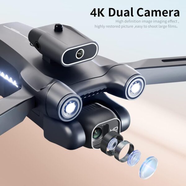 Goolsky Quadcopter with Camera LS-S1S 4K Dual WIFI 2.4G Brushless 6-Axis Gyro Optical Flow Positioning, Gesture Photography, Obstacle Avoidance, Trajectory Flight, Headless Mode Foldable 2 Battery - Image 4