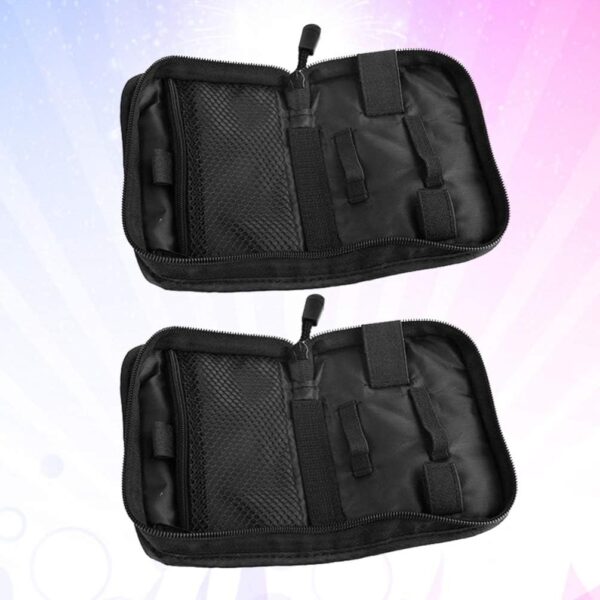 HWJXD 2 PCS Fingertip Pulse Storage Bag Case Portable Blood Oxygen Saturation Monitor Organizer Carrying Case Pouch (Black) - Image 9