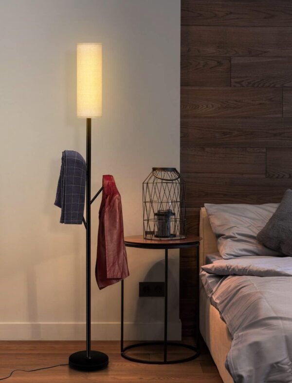 ELINKUME Floor Lamps for Living Room, 67" Modern Standing Lamp with Clothes Hanging Pole, RGB Dimmable Tall Lamp for Bedroom, Office, Corner, Includes 9W Bulb - Image 7