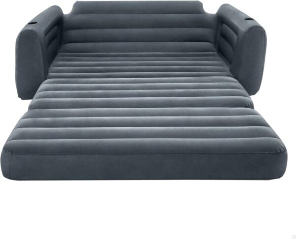 Intex Queen Size Pull-Out Inflatable camping sofa bed Sleep Away Futon Couch with 3 quick inflation and deflation valves, ‎203.2 x 231.14 x 66.04 cm, Charcoal grey - Image 8